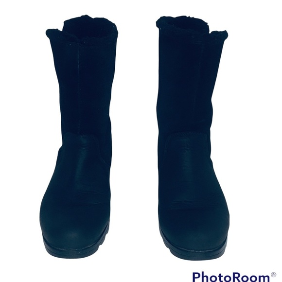 SOREL Emelie WP Black Boots Size 7 - Picture 6 of 15